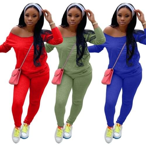 Simple Style Solid Color Long Sleeve & Trousers Women New Casual Suit 2020 Autumn European And American Fashion Two Piece Set