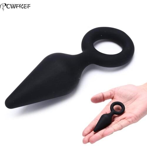 Silicone Adult Products Anal Plug For Beginner Black Waterproof Prostate Massager Butt Plug Anal Sex Toys