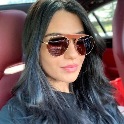 2020 pilot Womens Sunglasses Fashion Luxury Brand Designer Vintage shades for women Oversized gradient lens sunglasses ladies