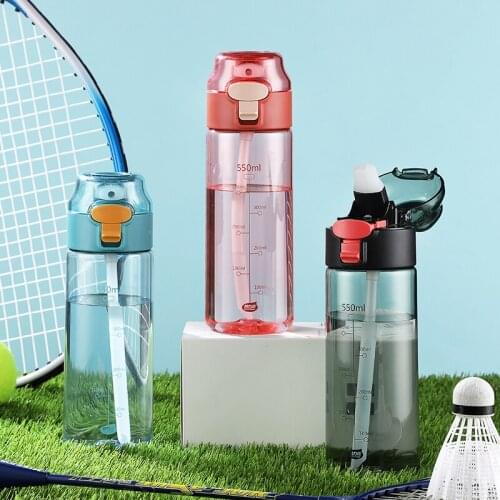 Tritan water bottle 550 ml Baby Water Cups Leak Proof Bottle with Straw Lid Children School Outdoor Drinking Bottle Training Cup