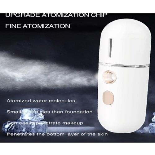 Mini Portable Humidifier Nano Mister Facial Steamer Device Beauty Spray Hydrating Apparatus Cold Spray Apparatus Rechargeable