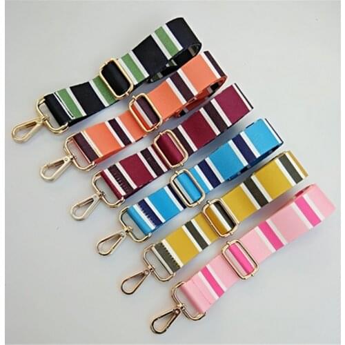 New Fashion Stripe Wide Shoulder Strap Adjustable Shoulder Messenger Female Bag Long Strap Strap Bag Shoulder Strap Accessories
