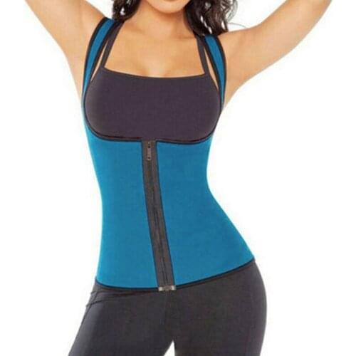 2019 Fat Burning Women Sexy Body Shaper Neoprene Slimming Waist Slim Vest Underbust Waist Cinchers Woman Zippers Shapers Tops