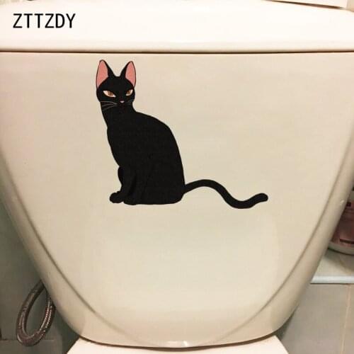 ZTTZDY 23.6*20.1CM Animal Cat Toilet Sticker Decal Personality BedRoom Home Wall Decor T3-0113