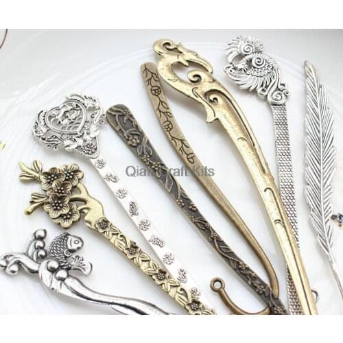 20pcs mix Long Beautiful Pendants or Bookmarks ,hair stick Finding antique bronze and Silver Finish Zinc Alloy 90-140mm long