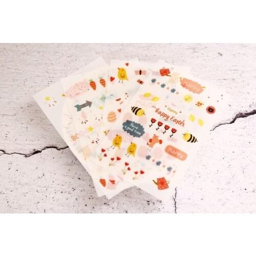 4pcs Lovely chick pvc sticker Organizer Calendar Diary Book Planner Scrapbook Decoration Diary Sticker papeleria