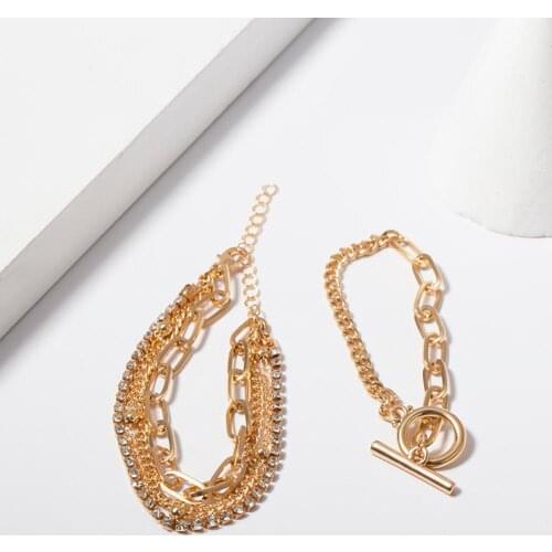 5Pcs/set Bohemian Geometric Crystal Multi Layer Bracelets Bangles Charm Adjustable Lasso Bracelet Set for Women Jewelry Gifts