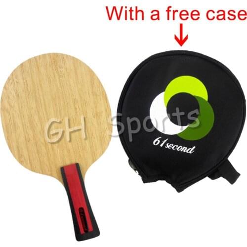 61second 3004 Wooden Table Tennis Blade Shakehand FL with a free small case