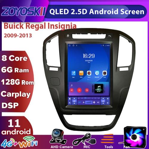 ZOYOSKII Android 10 10.4" Vertical screen Tesla Style car gps radio bluetooth navigation player for Opel insignia 2009-2013