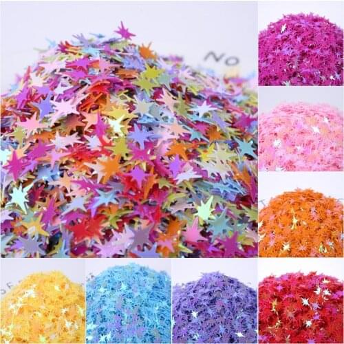 10mm Star Shape Loose Sequins PVC Paillettes for Wedding Scrapbook Handmade Crafts Decoration Confetti Kid DIY Accessory 20g