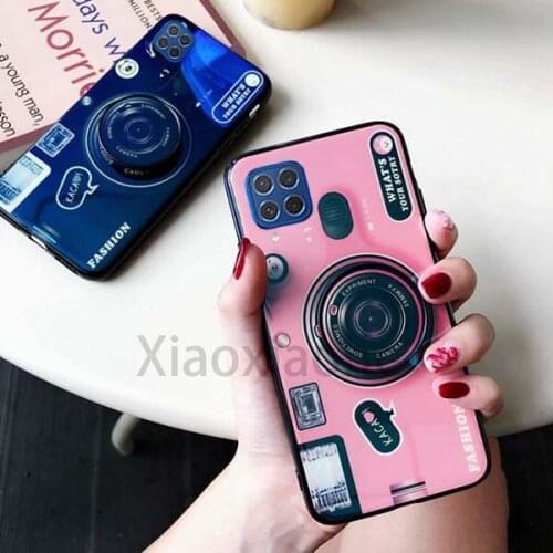 Phone case For Samsung Galaxy M62 F62 Camera Soft tpu cover Samsung M62 F62 Silicone casing with holder