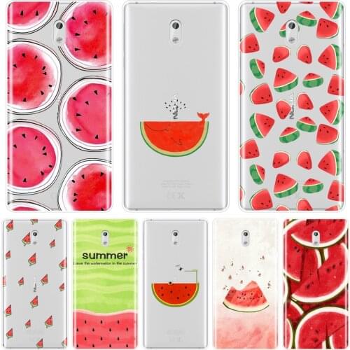 TPU Back Cover For Nokia X6 7 Plus Soft Silicone Watermelon Fruits Funny Summer Cartoon Red Phone Case For Nokia 8 6 5 3 2 1