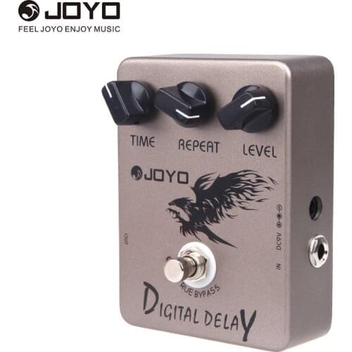 Joyo JF-08 Digital Delay Guitar Effect Pedal Time Delay Repeat Level Adjustment Close To Analog Delay 25ms-600ms Delay Range