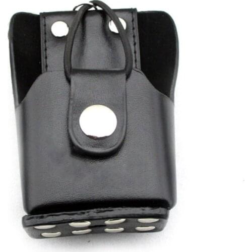 Two Way Radio Leather Pouch Protective Sleeve Shoulder Bag Hard Holster Case For Motorola GP328plus MagOne A8 A8D A6 GP344 GP388