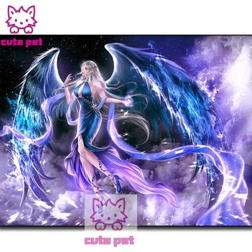 Elegant angel girl Diamond Painting Beautiful woman Full Diamond Embroidery Pattern Rhinestones Needlework DIY Mosaic decoration