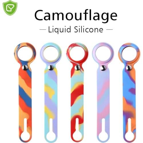 Camouflage Silicone case For Apple Airtag color series Protective Cover for Airtags Air Tags Covers with Bright colors