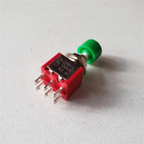 8pcs push button Switches 250V 2A 120V 5A double Self reset switch 6 pin DS-622 6mm for power supply