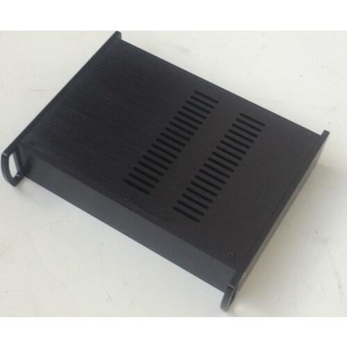 Amplifier shell 320*70*265MM all-aluminum black with handle all-aluminum front power amplifier DAC case BZ3207B