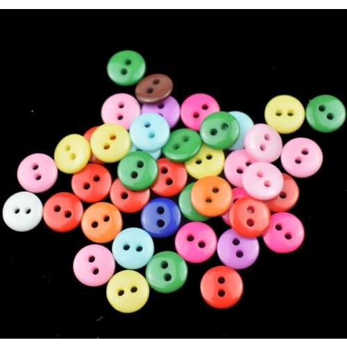 100PCS 2-Holes Round Resin Buttons Sewing Tools Decorative Cartoon Button Scrapbooking Craft DIY Apparel Accessories