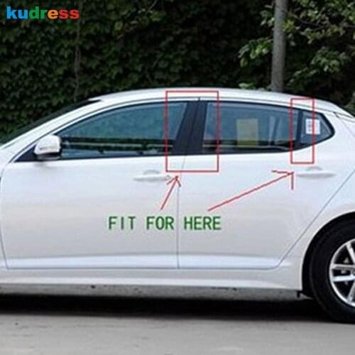 For KIA K5 Optima 2011 2012 2013 2014 2015 Stainless Steel Window Centre Pillar Cover Trim Stickers Car Styling Accessories