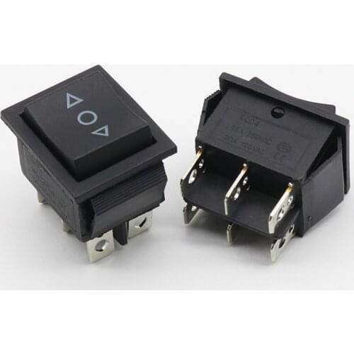 5pcs Rocker switch Momentary (ON)-OFF-(ON) 6pins