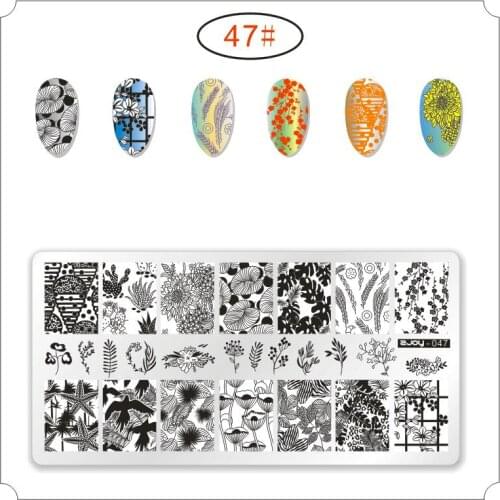 Leaf Flower Series Stamp Template Nail Art Template Printing Tool Stamp Image Transfer Manicure Dandelion Flowers Hearts Love