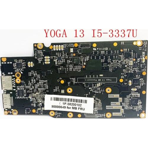For Lenovo Yoga 13 Laptop Motherboard With i5-3337u i5-3317u CPU FRU 90002037 90000649 QS77 MainBoard 100% Tested Fast Ship