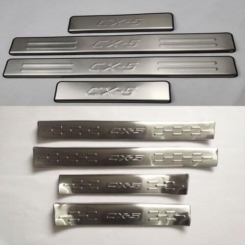 For Mazda CX-5 2013-2016 Auto Door Sill Plate Trim Stainless Steel Threshold Kick Pedal Scuff Wear Sticker Car Styling