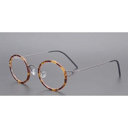2021 Denmark Brand Designer Hand Made Ultralight Vintage Round Titanium Acetate Glasses Frame For Men Women Optical Eyeglasses