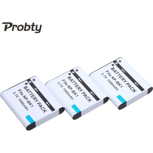 Probty New 3pcs NP-BK1 NPBK1 Camera Battery For Sony DSC-S950 W370B MHS-PM5KP S750 S780 S950 S980 W270 W190 W180 PM101