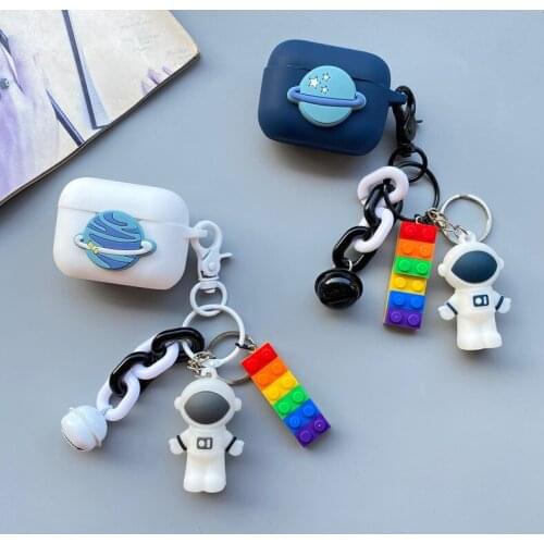 Cute Astronaut Cases For Huawei Honor Earbuds X1 TWS Protective Cover Cartoon Space Pendant Earphone Cover For Honor X1