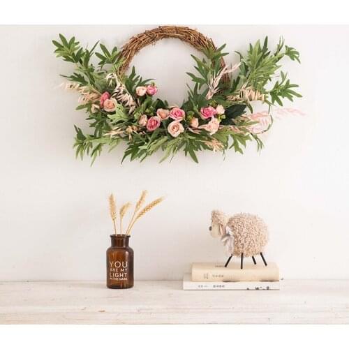 Nordic Simple Simulated Lintel Flowers Eucalyptus Leaf Fake Flowers Bedroom Wedding Flower Art Wall Decorations