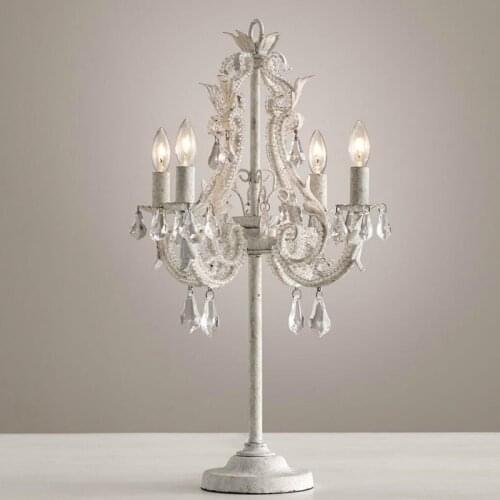 Ancient crystal table lamp sitting room big hall study bedroom room adornment personality luxury crystal lamp