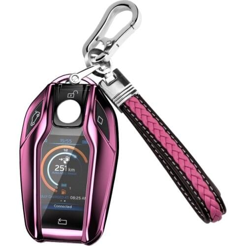 TPU With Number Plate Car Key Case Key Cover For BMW 6 7 Series 740 6 Series GT 5 530i X3 Display Key keychain Accessories New