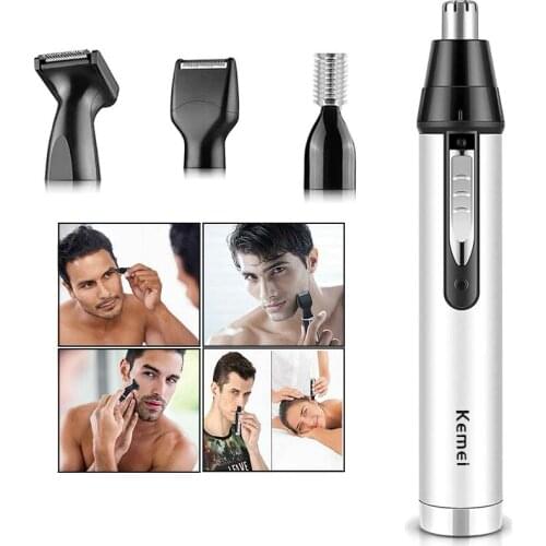 Kemei Beard Trimmer 4-in-1 Nose and Ear Trimmer Electric Nose Hair Trimmer Clippers Hair Cutting Machine for Beard Body Grooming