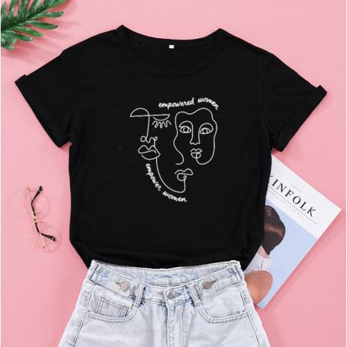 Empowered Women Empowen Women T Shirts Cotton Overszied Graphic Tee Feminist Tshirt Women Rights Freedom Empowerment Dropship