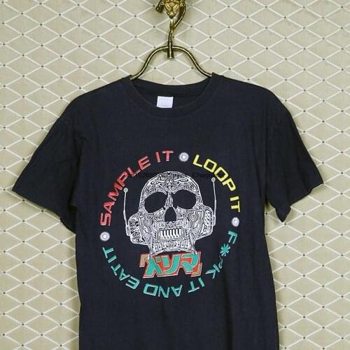 PWEI vintage t shirt Pop Will Eat Itself tee shirt NIN Portion Control Sigue Sputnik Meat Beat Manifesto Nitzer Ebb Front 242