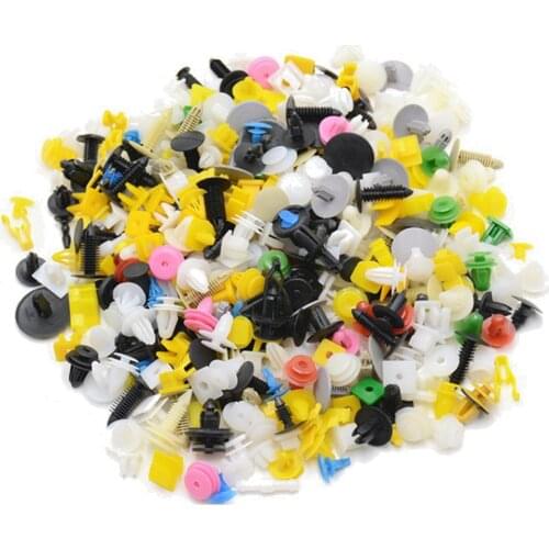 100/200PCS Universal Mixed Auto Fastener Vehicle Car Bumper Clips Retainer Fastener Rivet Door Panel Fender Liner car accessorie