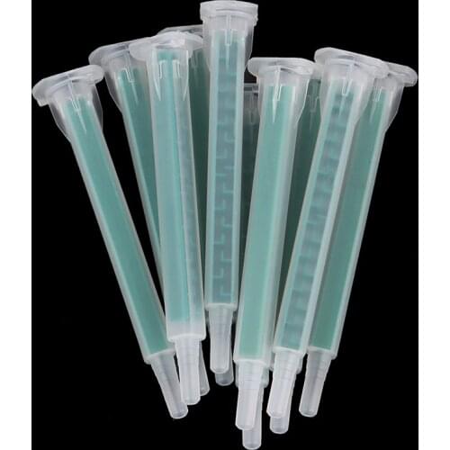 10pcs 83mm Good Resin AB Glue Gun Static Mixer Mixing Tube Mixing Nozzle Syringe Set for Two Component Liquid Mixing Machine hot