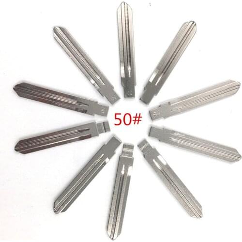 10pcs/lot Type 50# Metal Blank Uncut Flip KEYDIY/VVDI/JMD Remote Key Blade
