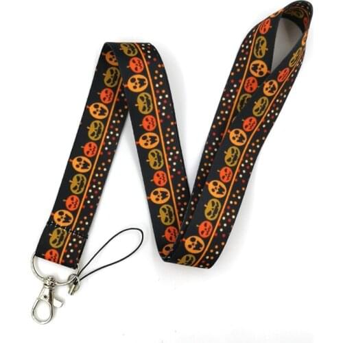30pcs Happy Halloween Lanyard for Keys Phone Cool Neck Strap Lanyard for Camera Whistle ID Badge Cute webbings ribbons Gifts