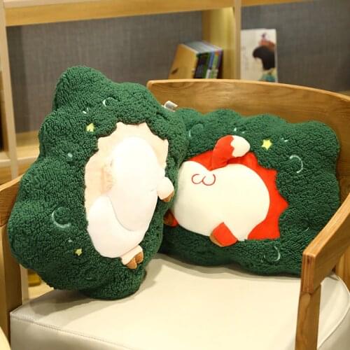 40*30cm Chair Sofa Cushion Kawaii Green Grass Plush Pillow Soft Stuffed Home Decoration Car Cushion Birthday Gift