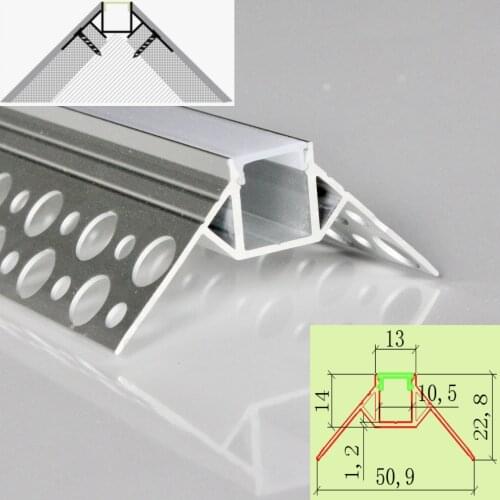 8m(8pcs) a lot, 1m per piece, Trimless Recessed Drywall profile for wall corner