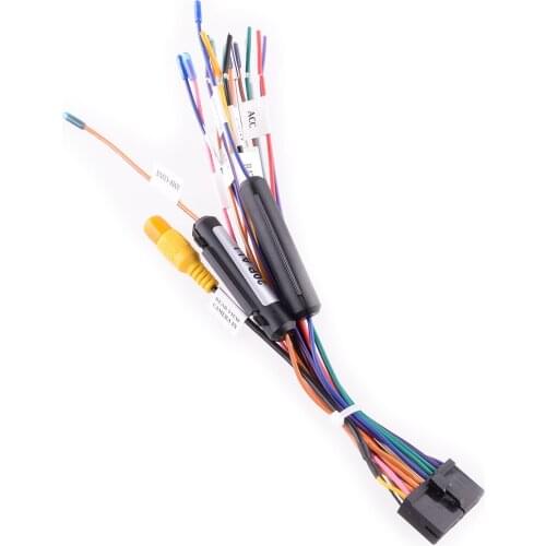 Beler Universal 20 Pins Wiring Harness Connector Adapter for 1 or 2 DIN Android Stereo Radio DVD Black