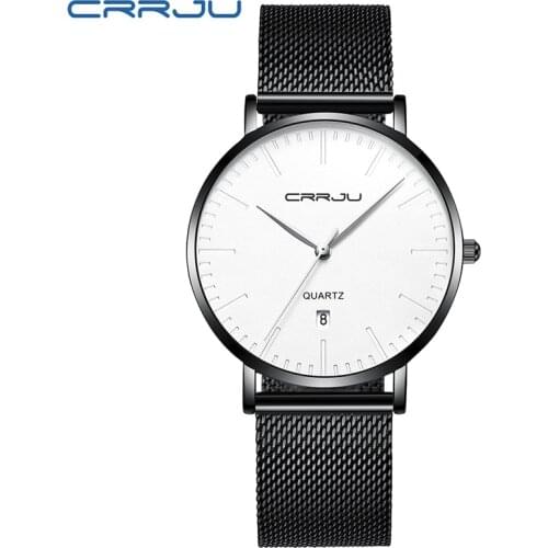 CRRJU 2020 New Mens Watches Casual Waterproof Analogue Wristwatches Mens Fashion Quartz Watches For Man Clock Relogio Masculino