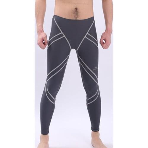 Long leg chlorine resistant/water proof mens swimsuits mens training racing swimming cycling pants