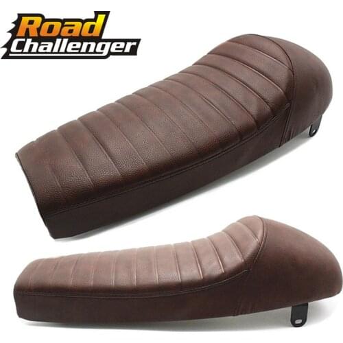 For Suzuki For Honda For Yamaha Brown Motorcycles Long Retro Refit Vintage Hump Cafe Racer Seat