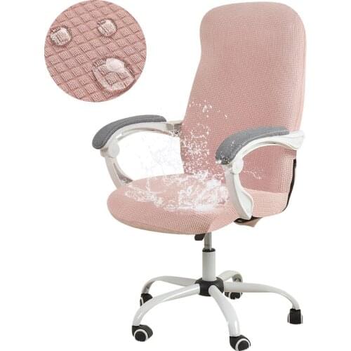 Stretch Waterproof Gaming Seat Covers for Computer Chairs Slipcover Office Armrest Chair Stool Cover Elastic Pink Xl Protector