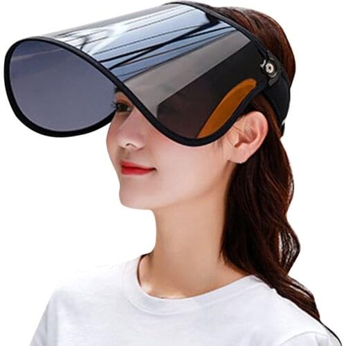 #H20 Anti-spitting Sun Hats for Women Visors Hat Fishing Beach Hat UV Protection Cap Casual Womens Summer Caps Ponytail Brim Hat