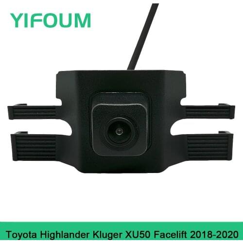 HD CCD Car Front View Parking Night Vision Positive Waterproof Logo Camera For Toyota Highlander Kluger XU50 Facelift 2018-2020